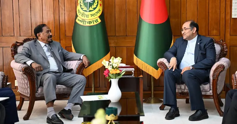 জাতীয় সংসদের স্পিকার ও ইরানী রাষ্ট্রদূত
